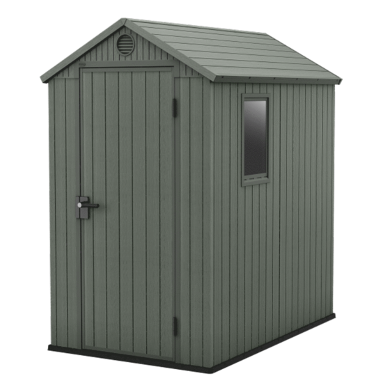 Keter Darwin Green - Tool Shed - With Side Window - 125.8x184.5x205.1 cm