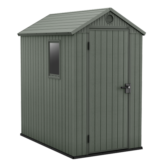 Keter Darwin Green - Tool Shed - With Side Window - 125.8x184.5x205 cm