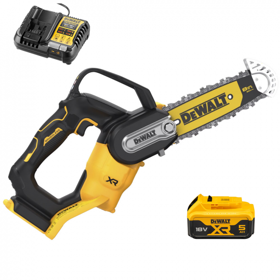 DeWalt DCMPS520P1-QW - 18V 5Ah Electric Pruning Chainsaw - 20 cm Blade