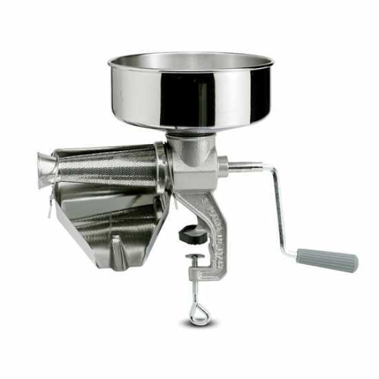Reber 8603 N - Manual N.3 Tomato Press - Stainless Steel Hopper and Strainer 