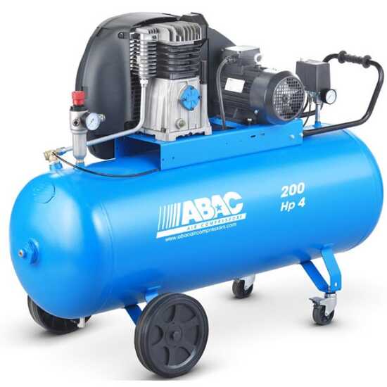 ABAC PRO A39B 200 CT4 - Single-phase electric belt driven air compressor - Motor 4 HP - 200 l