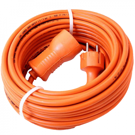 15 m Electric Cable with 3 Copper Wires - 1.5 mm Diameter