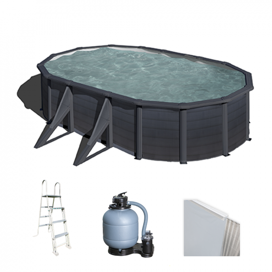 Gre Kea Oval 500x300x120cm - Above-ground Steel Pool