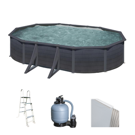 Gre Kea Oval 610x375x120cm - Above-ground Steel Pool
