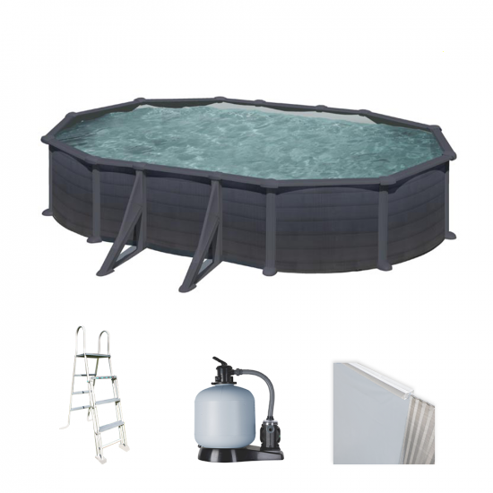 Gre Granada Oval 610x375x132cm - Above-ground Steel Pool