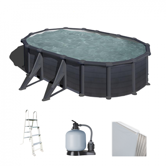 Gre Granada Oval 500x300x132cm - Above ground steel pool