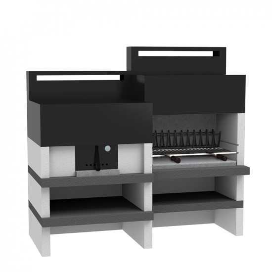 Edilmark Pizza-Rock - Masonry Wood and Charcoal Barbecue and Oven