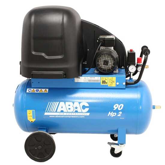 ABAC SILENT A29B 90 CM2 - Silenced single-phase belt-driven electric air compressor - 2 HP motor - 90 l