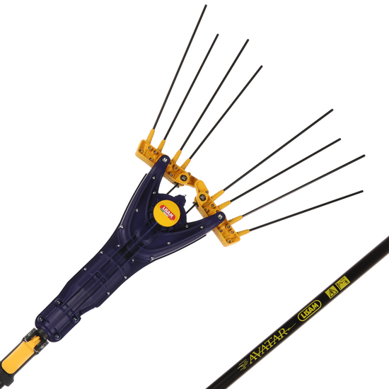 Lisam Avatar - Electric Battery-powered Olive Harvester - With 8 Carbon Prongs - 230-330 cm - Telescopic Pole