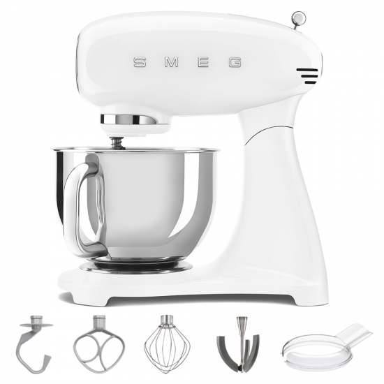 Smeg Full Colour White - Planetary Mixer - 4.8 L Stainless Steel Bowl