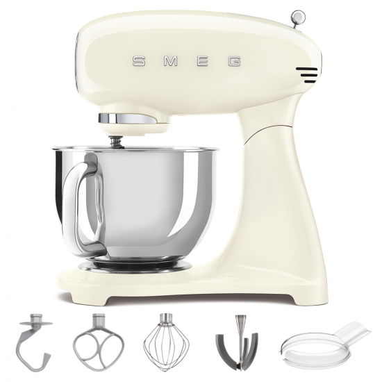 Smeg Full Colour Cream - Planetary Mixer - 4.8 L Stainless Stess Bowl