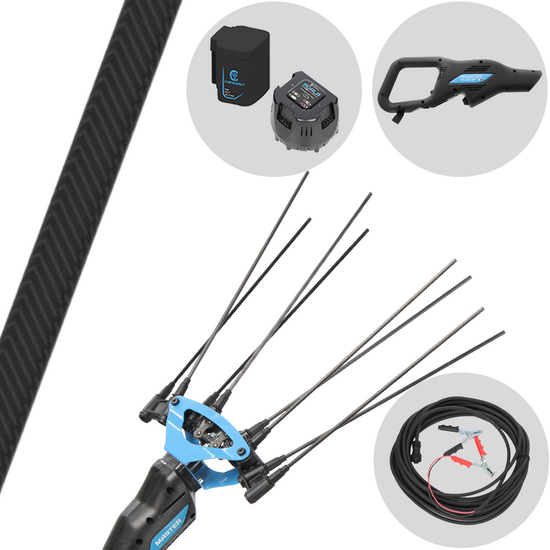 Campagnola Icarus V1 ECO Plug-in - Carbon Pole - 290 cm - Electric Battery-powered Olive Harvester- 21.6V 5Ah