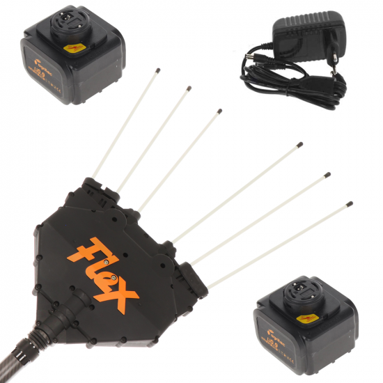 Oliviero Flex PCT Premium Cordless - Olive harvester with lithium battery-powered - Carbon pole - 235-335cm - 2x 21.6V 4.5Ah