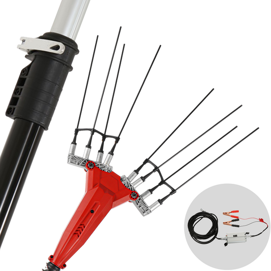 GeoTech Picker 550 EVO - Electric Car-type Battery-powered Olive Harvester 230/310 cm with Cable Supplied - Telescopic Aluminium Pole