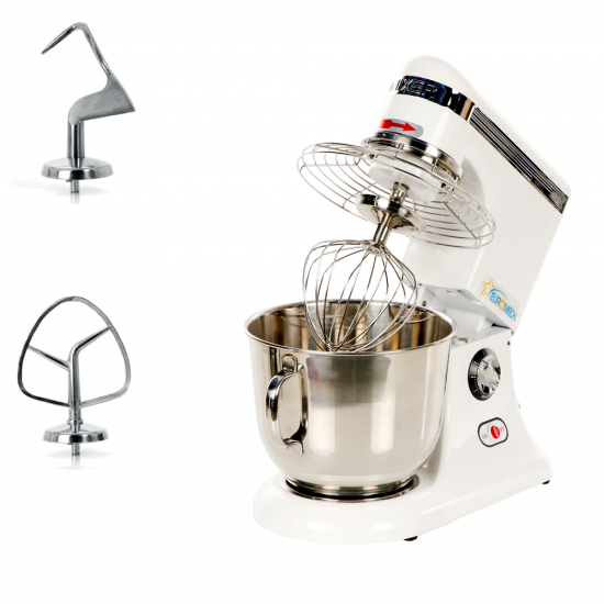 Euromech EPM 5 - Variable speed planetary mixer - Stainless steel bowl 5L