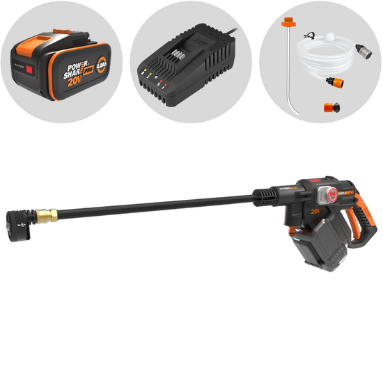 Worx Nitro HydroShot WG633E - Battery-operated pressure washer gun - 20V/4Ah
