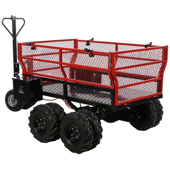 GeoTech-Pro E-Truck 600 - 48V 15Ah Battery Electric Wheelbarrow with Trailer
