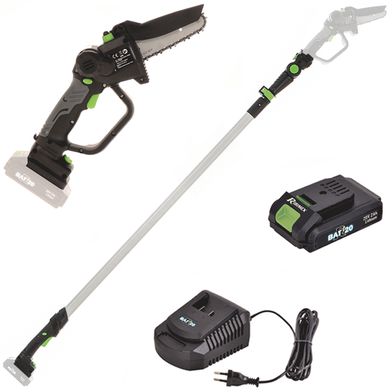 Ribimex PRBAT20/ELAG - Battery-powered Pruner on Telescopic Pole - 20V/2Ah