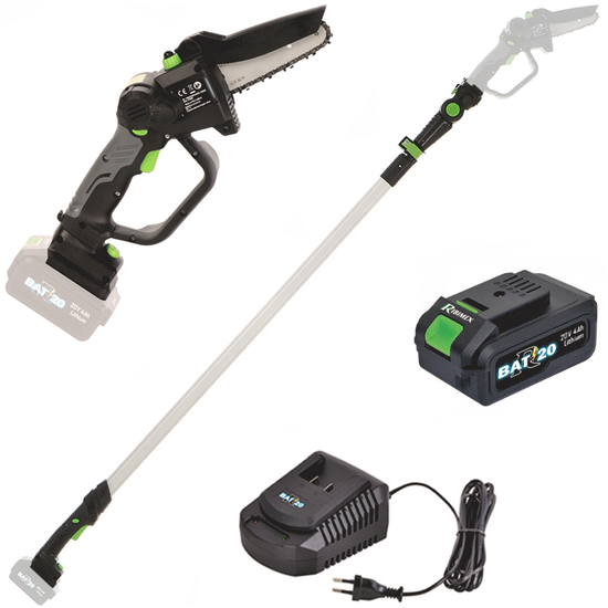 Ribimex PRBAT20/ELAG - Battery-powered Pruner on Telescopic Pole - 20V/4Ah
