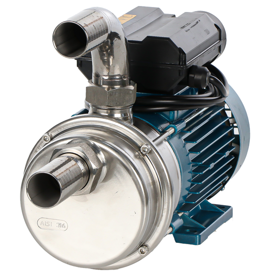 Tellarini ALT 40 - Stainless steel electric oil transfer pump - Straight + curved stainless steel connector - Three-phase - 400V - Choose your connectors!