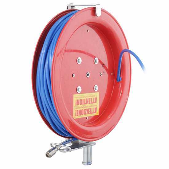 Hose reel with 50 mt Polyurethan pneumatic hose for air compressor
