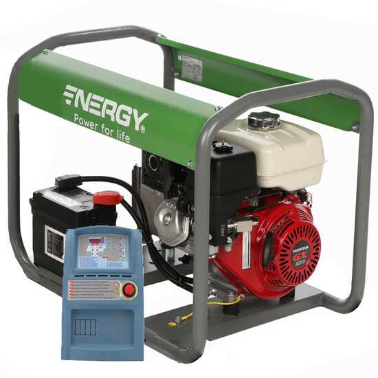 Single-phase power generator 4.4 kw - Energy EY-5.5MBE-A - Honda engine