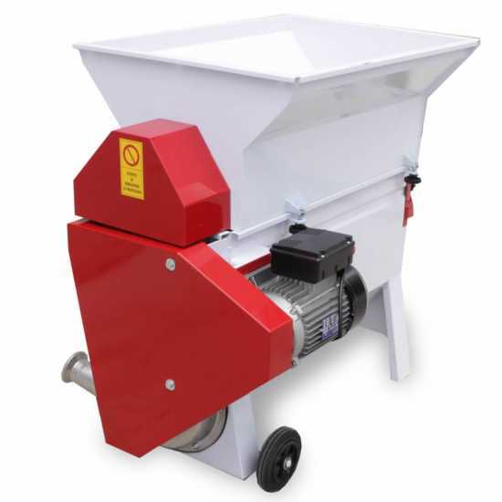 Premium Line Z15A - Electric Grape Destemmer with Stainless Steel Pump and Grate and Two Rubber Rollers