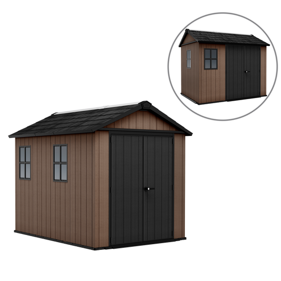 Keter Newton plus 759/975 - Garden shed - With double door and windows
