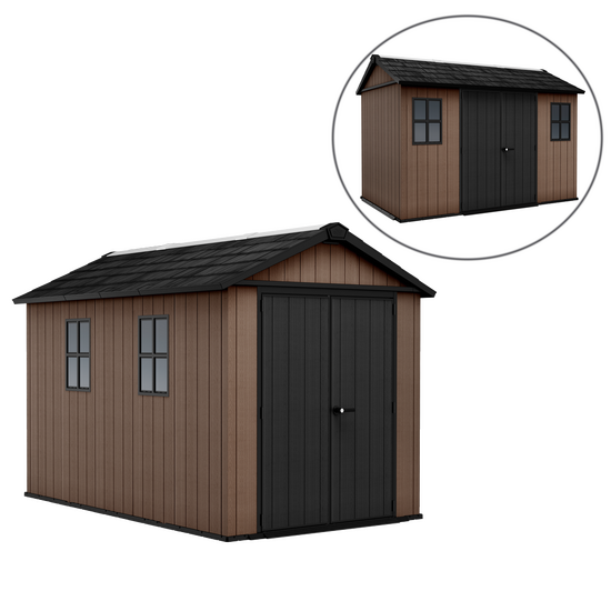 Keter Newton plus 7511/1175 - Garden shed - With double-leaf door and windows