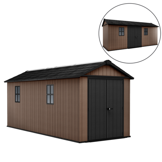 Keter Newton plus 7517/1775 - Garden shed - With double door and windows