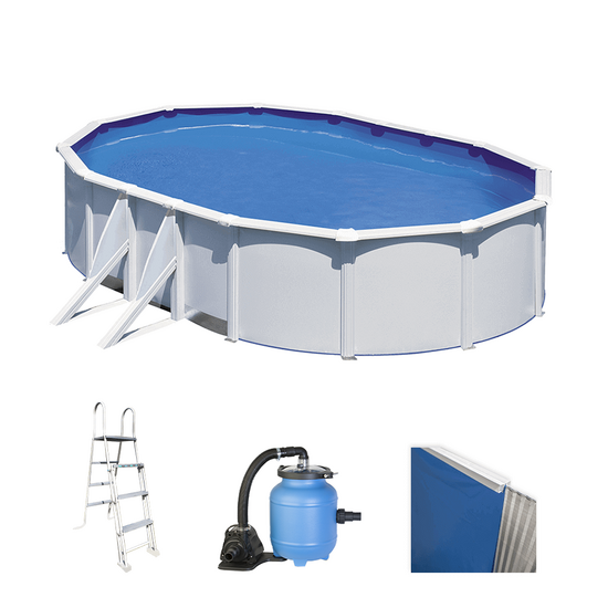 Gre Fidji Oval 500x300x120cm - Above Ground Steel Pool - Aqualoon Filter