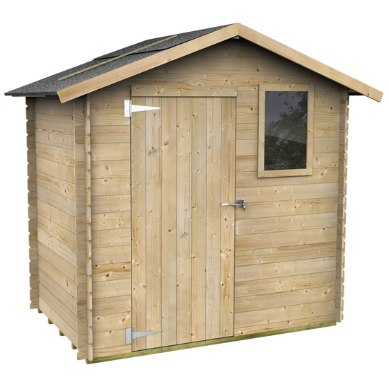 Alce Livia 198x130 - Wooden garden shed - With front window - 198x130x205 cm