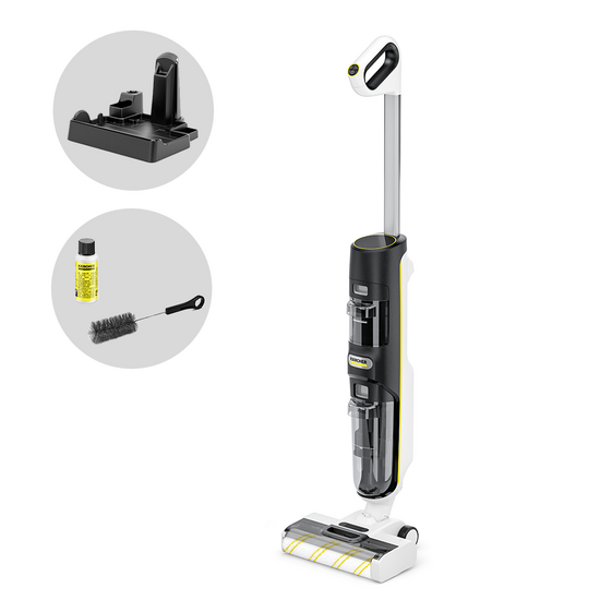 Karcher FCV 4 - Battery-powered floor cleaner - 3 in 1: washes, dries and vacuums
