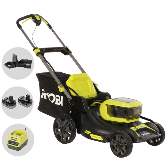 Ryobi RY18LMX46A-250 - Battery-powered lawn mower - 2x 18V/5Ah - 46 cm cutting width