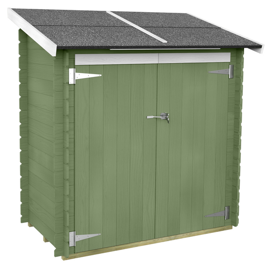 Alce Ambrogio 155x85 green - Wooden garden shed - Single-pitch roof - 155x85x165 cm