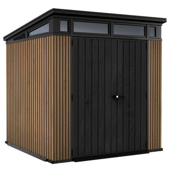 Keter Signature Venetian 7x7 - Garden shed - With double door - 214x218x226 cm