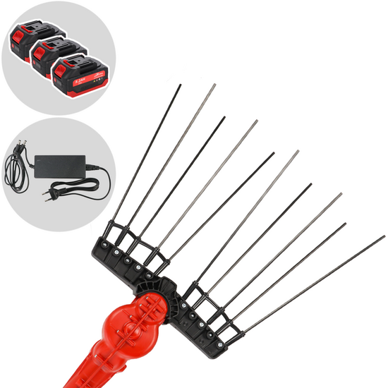 Aima Twigo Cordless - Battery-powered electric olive harvester - Fixed aluminium pole - 3 x 21V 5.2Ah