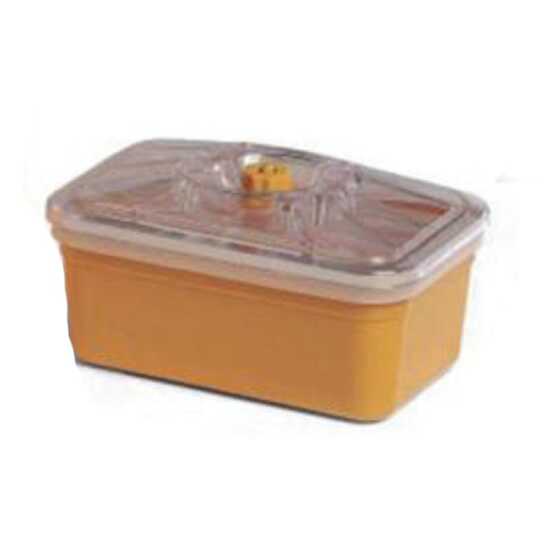 Vacuum container 20x25 - height 8cm - with lid - professional