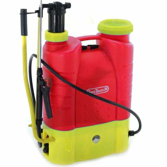 GeoTech KF-16C-23 - Battery-powered and Hand-operated Shoulder Sprayer Pump - 16L