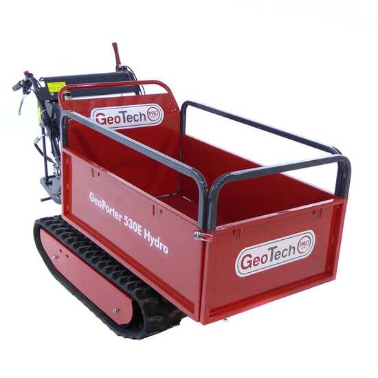 GeoTech Pro tracked power barrow GeoPorter 530E Hydro, hydraulic tipping, 500 kg capacity