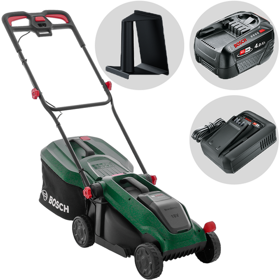Bosch Rotak18V-34 - Battery-powered Lawn Mower - 18V/4Ah - 34 cm Cutting Width