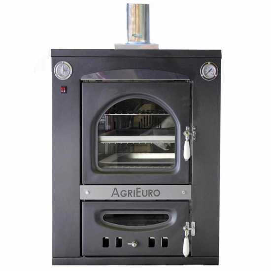 AgriEuro Premium Line Medius 60 Inc - Built-in Wood-fired Steel Oven - Ventilated