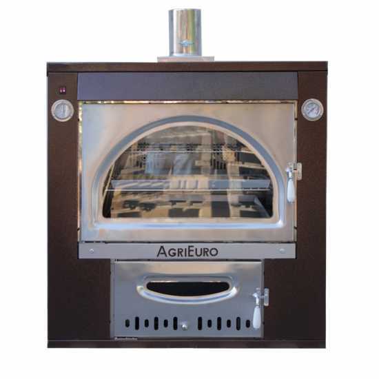 AgriEuro Maximus 100 Deluxe INC INOX Built-in Wood-fired Oven - Copper Enamel