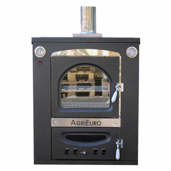 AgriEuro Medius Plus 100 Inc Built-in Steel Wood-fired Oven - Ventilated