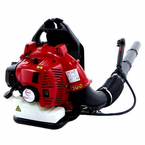 GeoTech BBP 500 Backpack Leaf Blower with shoulder harness and padded backrest