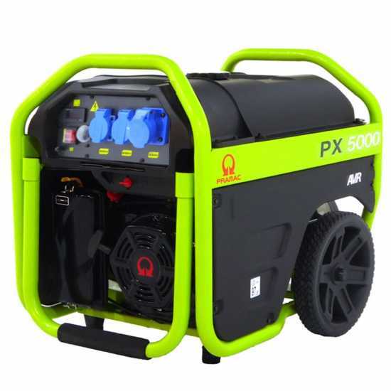 Pramac PX 5000 - 3.8 kW Wheeled Power Generator with AVR and Electric Start - DC 3.5 kW Single-phase