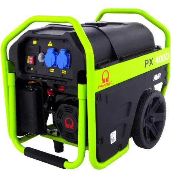 Pramac PX 4000 - Trolley-mounted Power Generator with AVR 2.7 kW - Continuous 2.3 kW Single-phase