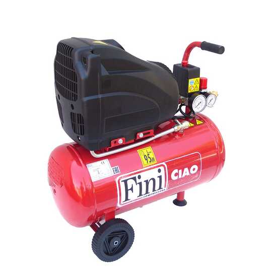 Fini Ciao 24 - Wheeled Portable Electric Air Compressor - 1,5 Hp Motor Oilless - 24 L