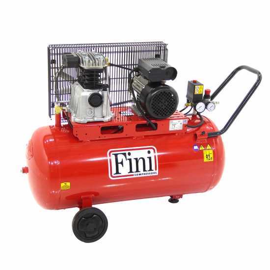 Fini Advanced MK 102 N 90 2M - Belt-driven Electric Air Compressor - 2 Hp Motor - 90 L