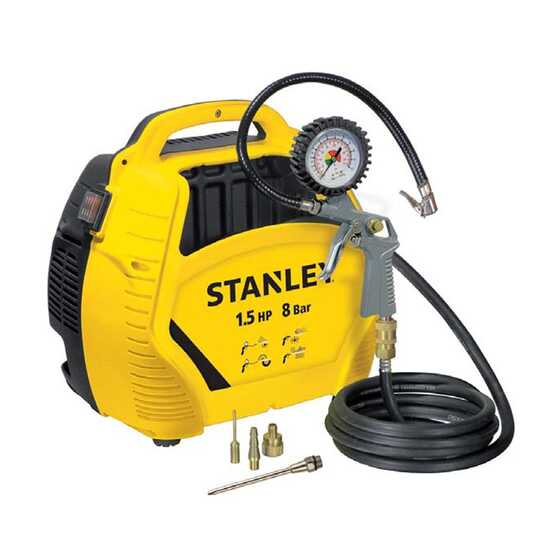 Stanley Air Kit - Compact Portable Electric Air Compressor - 1.5 Hp Motor - 8 bar